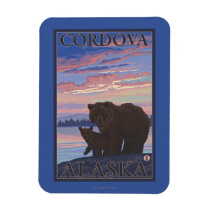 Magnet Flexible Ours et cub - Cordova, Alaska