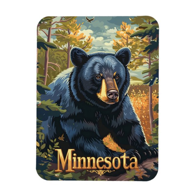 Magnet Flexible Ours noir du Minnesota (Vertical)