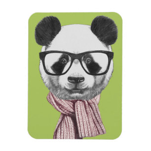 Magnet Flexible Ours panda prêt d'hiver