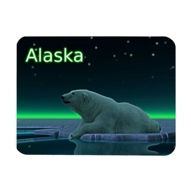 Magnet Flexible Ours polaire à bord de glace (Horizontal)