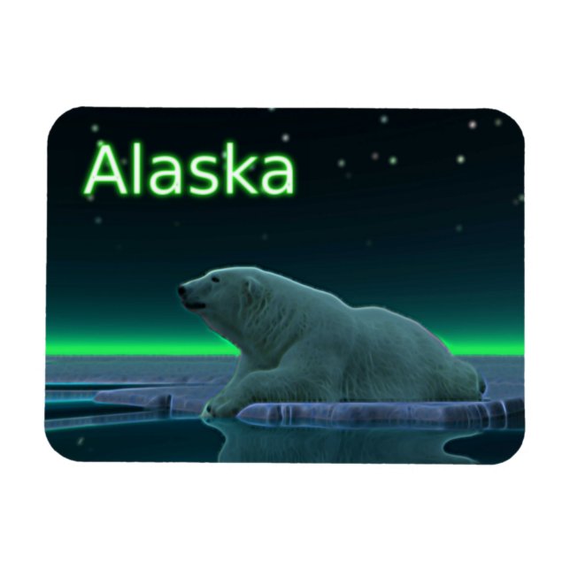 Magnet Flexible Ours polaire à bord de glace (Horizontal)