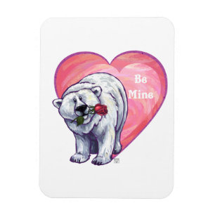 Magnet Flexible Ours polaire Saint Valentin