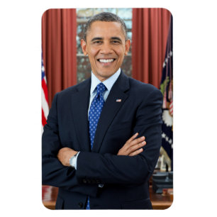 Magnet Flexible Oval Office Portrait, Obama Barack Président des É