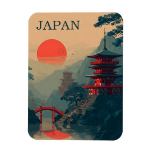Magnet Flexible Pagode japonaise vintage