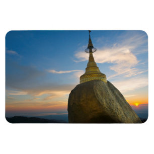 Magnet Flexible Pagode Kyaiktiyo au coucher du soleil