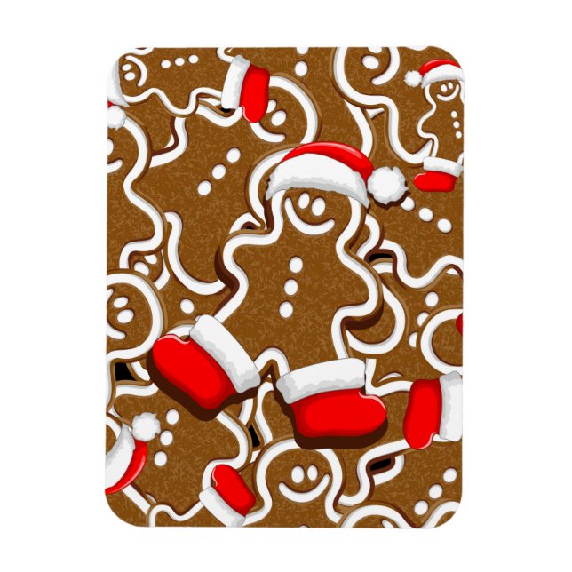 Magnet Flexible Pain d'épice homme Noël Père Noël Jeter l'oreiller (Vertical)
