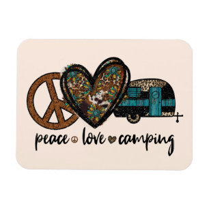 Magnet Flexible Paix, Amour, Camping