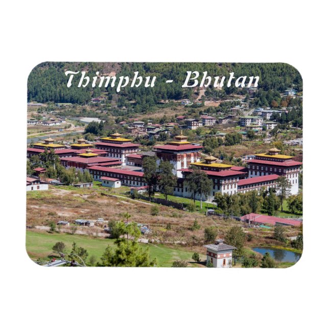 Magnet Flexible Palais du roi à Thimphu - Bhoutan (Horizontal)