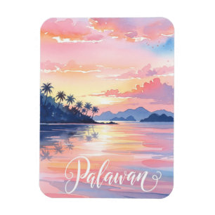 Magnet Flexible Palawan Philippines Watercolor Travel