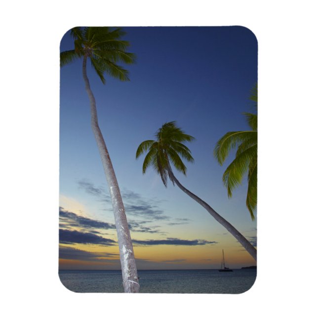 Magnet Flexible Palm trees and sunset, Plantation Island (Vertical)