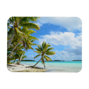 Magnet Flexible Palmier sable blanc plage magnétique rectangulaire