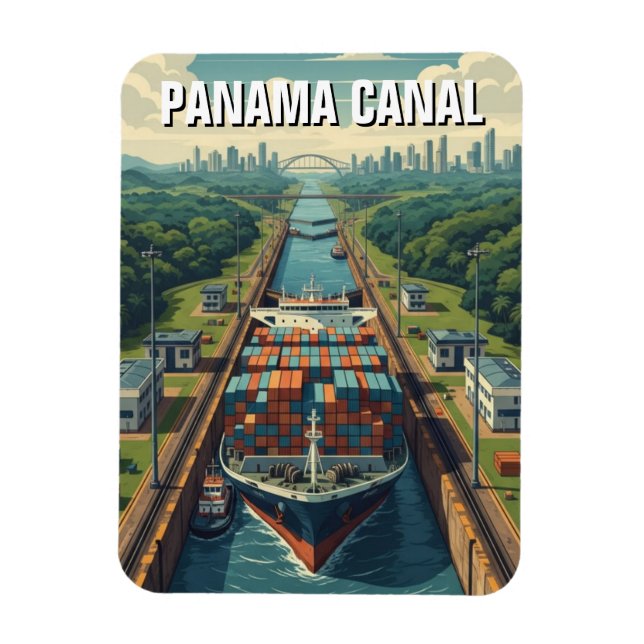 Magnet Flexible Panama Canal Travel (Vertical)