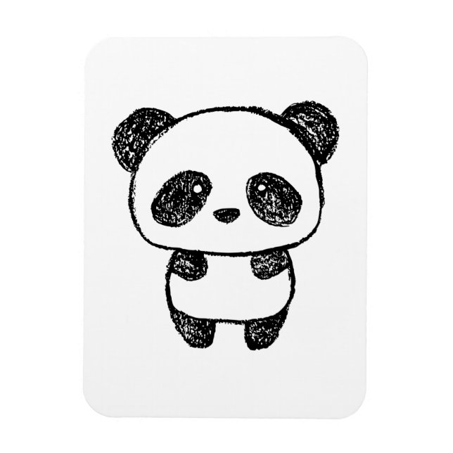 Magnet Flexible Panda bébé mignonne au charbon - Amanda Roos (Vertical)