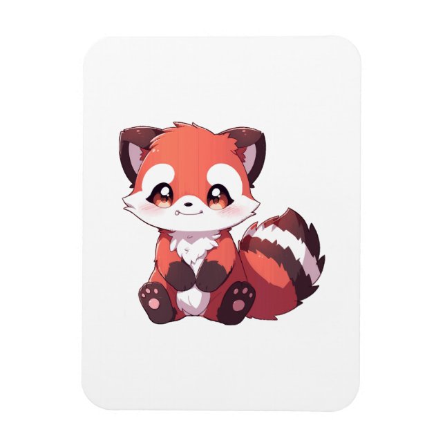 Magnet Flexible panda rouge mignon (Vertical)