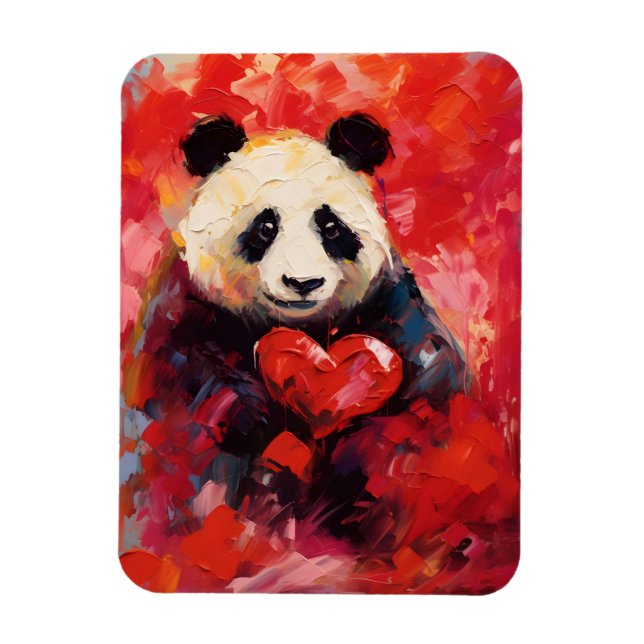 Magnet Flexible Panda Valentines (Vertical)