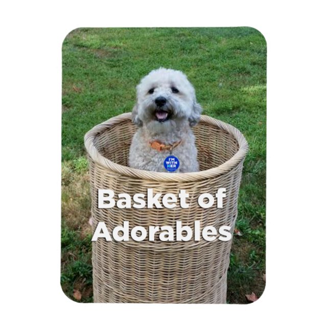 Magnet Flexible Panier de chiens adorables Adorables 4 Aimant Hill (Vertical)