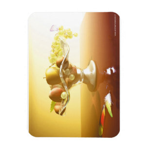 Magnet Flexible Panier de verre avec fruits et batteries