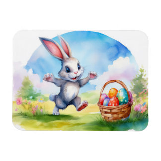 Magnet Flexible Panier lapin et oeufs de Pâques