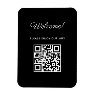 Magnet Flexible Panneau de bienvenue WIFI avec code QR
