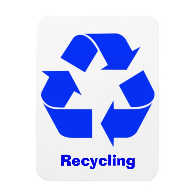 Magnet Flexible Panneau de recyclage bleu magnétique (Vertical)