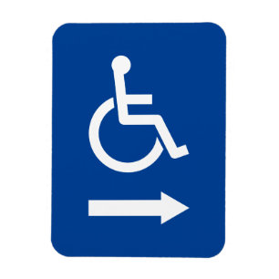 Magnet Flexible Panneau handicap fauteuil roulant avec flèche flex