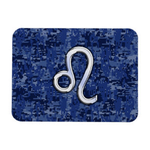 Magnet Flexible Panneau Leo Zodiac sur Camouflage numérique bleu