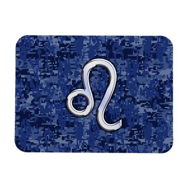 Magnet Flexible Panneau Leo Zodiac sur Camouflage numérique bleu (Horizontal)