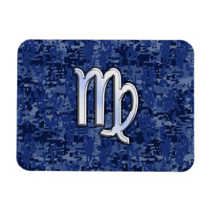 Magnet Flexible Panneau Virgo Zodiac sur Camouflage numérique bleu