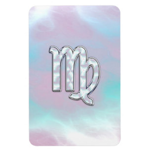 Magnet Flexible Panneau Virgo Zodiac sur Pastels Mère de Perle