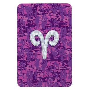 Magnet Flexible Panneau Zodiac Pearl Aries sur Décor Camo numériqu
