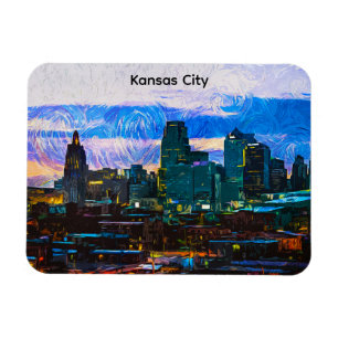 Magnet Flexible Panorama de peinture à l'huile de Kansas City View