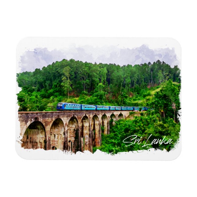 Magnet Flexible Panorama du train Sri Lanka (Horizontal)