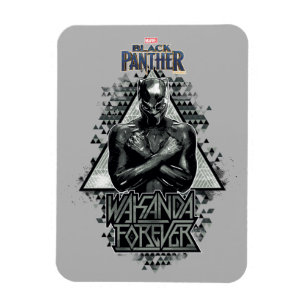 Magnet Flexible Panthère noire  Graphique "Wakanda Forever"