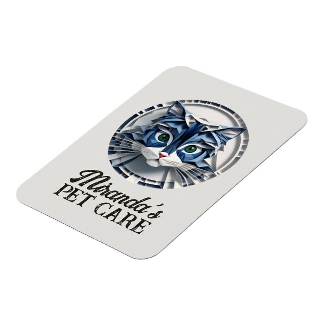 Magnet Flexible Papier de chat Origami Soins aux animaux Grooming  (Côté Gauche)