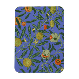 Magnet Flexible Papier peint coloré Grenade Bleue de William Morri