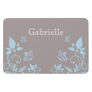 Magnet Flexible Papillon bleu, aimant Floral Premium
