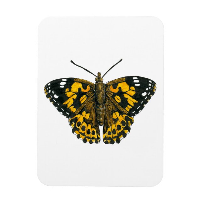 Magnet Flexible Papillon de femme peint (Vertical)