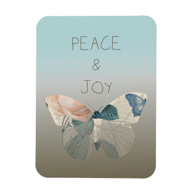 Magnet Flexible Papillon de la paix et de la joie (Vertical)