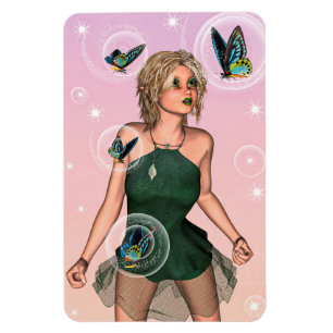 Magnet Flexible Papillon scintillant Fée Fantaisie Art