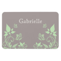 Papillon vert - Aimant Floral Premium
