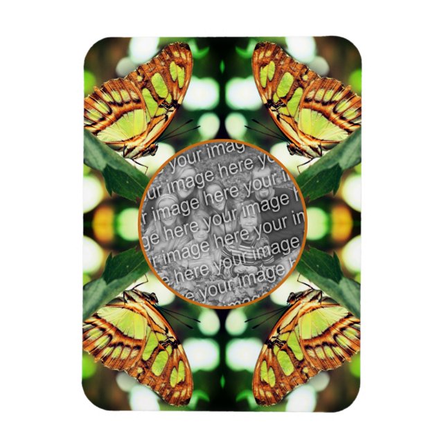 Magnet Flexible Papillon vert Poser Cadre Créer Votre Propre Photo (Vertical)