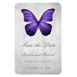 Magnet Flexible Papillon violet Enregistrer l'aimant de date