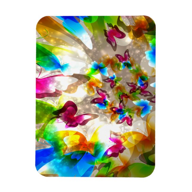 Magnet Flexible Papillons Abstraits (Vertical)