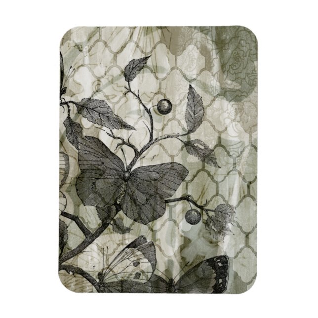 Magnet Flexible Papillons Arabesques I (Vertical)