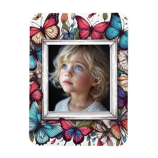 Magnet Flexible Papillons modifiables Cadre photo (Vertical)