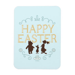 Magnet Flexible Pâques joyeuses de Winnie The Pooh et ses amis