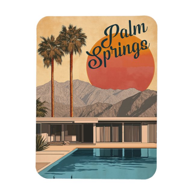 Magnet Flexible Paradis moderne du milieu du siècle : Palm Springs (Vertical)