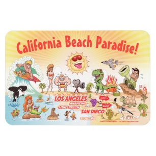 Magnet Flexible Paradise de la plage de Californie du Sud