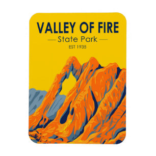 Magnet Flexible Parc d'état de la vallée du Feu Nevada Vintage