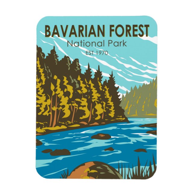 Magnet Flexible Parc national de la Forêt Bavaroise Allemagne Vint (Vertical)